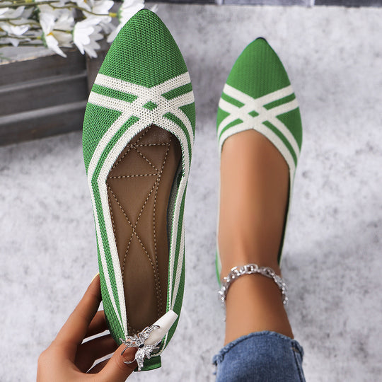 Damen modische Ballerinas mit atmungsaktiver Netzstruktur R&B