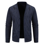Herren Strickjacke mit eleganter Rautenstruktur R&B