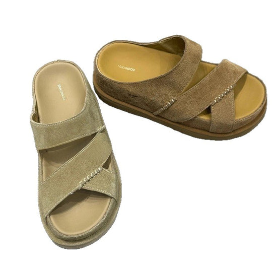 Damen Komfortable und stilvolle Sandalen mit geflochtenem Riemen R&B