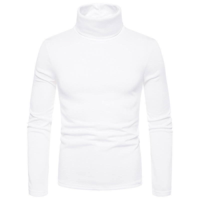 Herren Rollkragenpullover aus weichem Baumwollmix mit körperbetontem Schnitt R&B