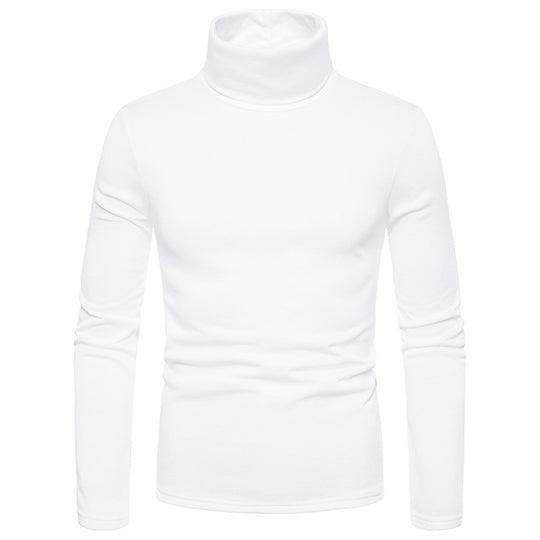 Herren Rollkragenpullover aus weichem Baumwollmix mit körperbetontem Schnitt R&B