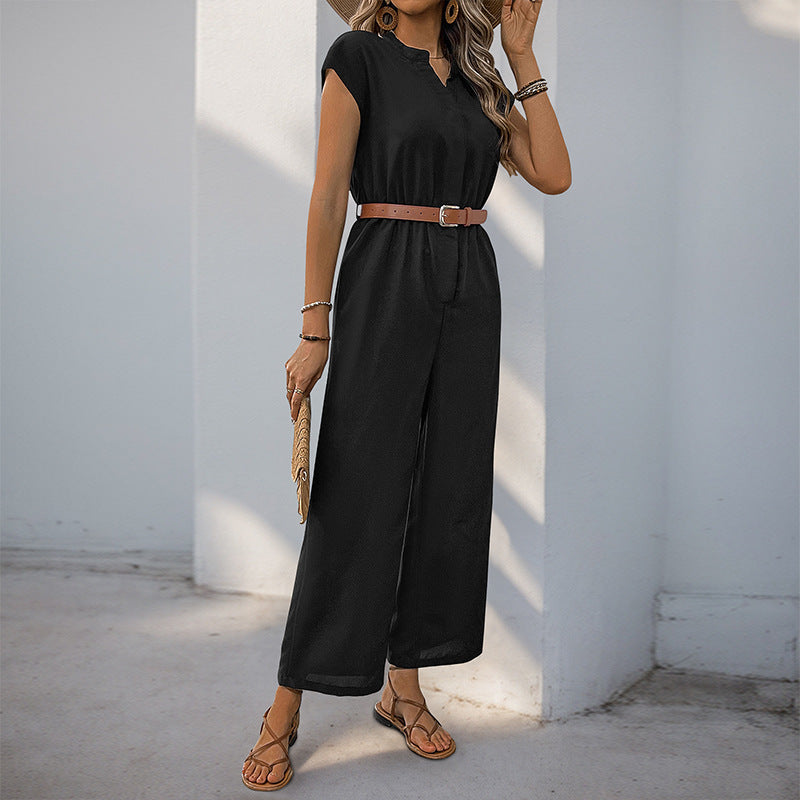 Damen Jumpsuit mit weichem Material und tailliertem Schnitt R&B