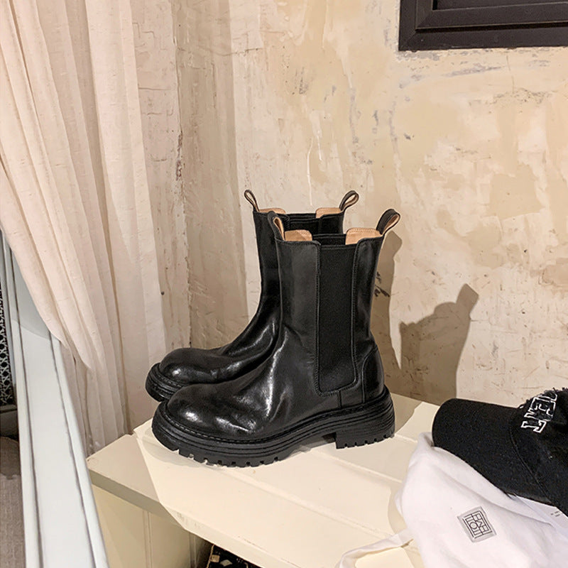 Damen Chelsea Boots mit ergonomischem Fußbett und griffiger Sohle