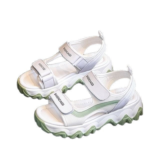 Damen Sportliche Sandalen mit verstellbarem Klettverschluss und rutschfester Sohle EB