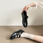 Damen elegante Mokassins mit modischen Schnallen-Details R&B