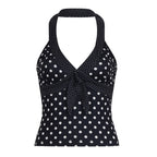 Damen Haltertop mit verspieltem Punkte-Design und einzigartigem Schnürdetail R&B