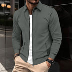 Herren modische Sweatjacke mit strukturierter Oberfläche und praktischen Reißverschlusstaschen