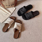 Damen Komfortable Zehentrenner-Sandalen mit breitem Riemendesign und ergonomischem Fußbett R&B