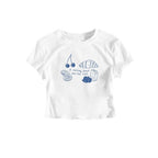 Damen T-Shirt mit kreativem Frühstücksdesign R&B
