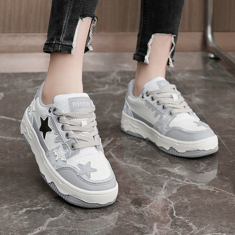 Damen Sneakers mit modischem Sternenmuster und dämpfendem Sohlenprofil R&B