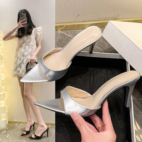 Damen elegante Slingback-Pumps mit schmalem Absatz R&B