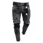 Herren Skinny Jeans mit modischen Used-Effekten R&B