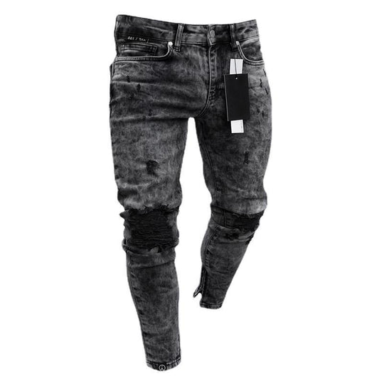 Herren Skinny Jeans mit modischen Used-Effekten R&B