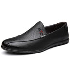 Herren Elegante Slip-On Lederschuhe mit rutschfester Sohle und komfortablem Fußbett