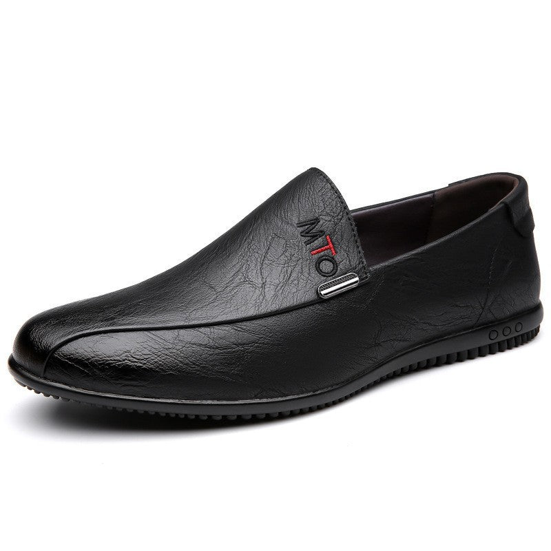 Herren Elegante Slip-On Lederschuhe mit rutschfester Sohle und komfortablem Fußbett