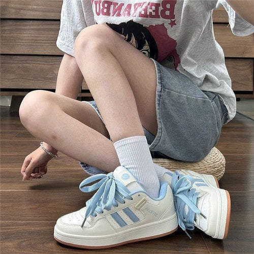 Damen Sportliche Sneakers im Retro-Look mit atmungsaktiver Oberflächenstruktur R&B