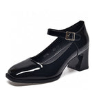 Damen Elegante Pumps mit verstellbarem Riemchen und breitem Blockabsatz R&B