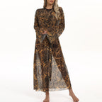 Damen eleganter Strandkimono mit floralem Muster R&B
