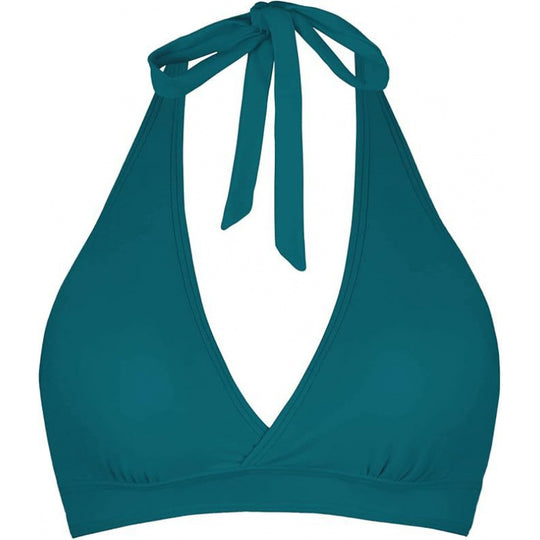 Damen Triangel-Bikini-Oberteil mit tiefem V-Ausschnitt und verstellbaren Trägern R&B
