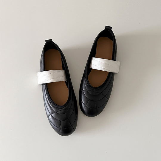 Damen Ballerina mit innovative Riemenverzierung und komfortablem Fußbett R&B