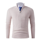 Herren Strickpullover mit modernem Stehkragen und strukturiertem Design R&B
