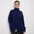 Damen Oversized Rollkragenpullover R&B