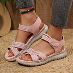 Damen Bequeme und stilvolle Riemensandalen mit elastischen Details