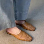 Damen Mules mit geflochtenem Design und bequemer Sohle