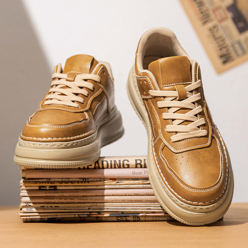 Damen Elegante Leder Sneakers mit gedämpfter Sohle R&B