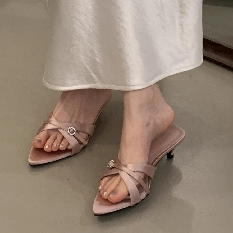 Damen elegante Slingback Pumps mit funkelndem Akzent R&B