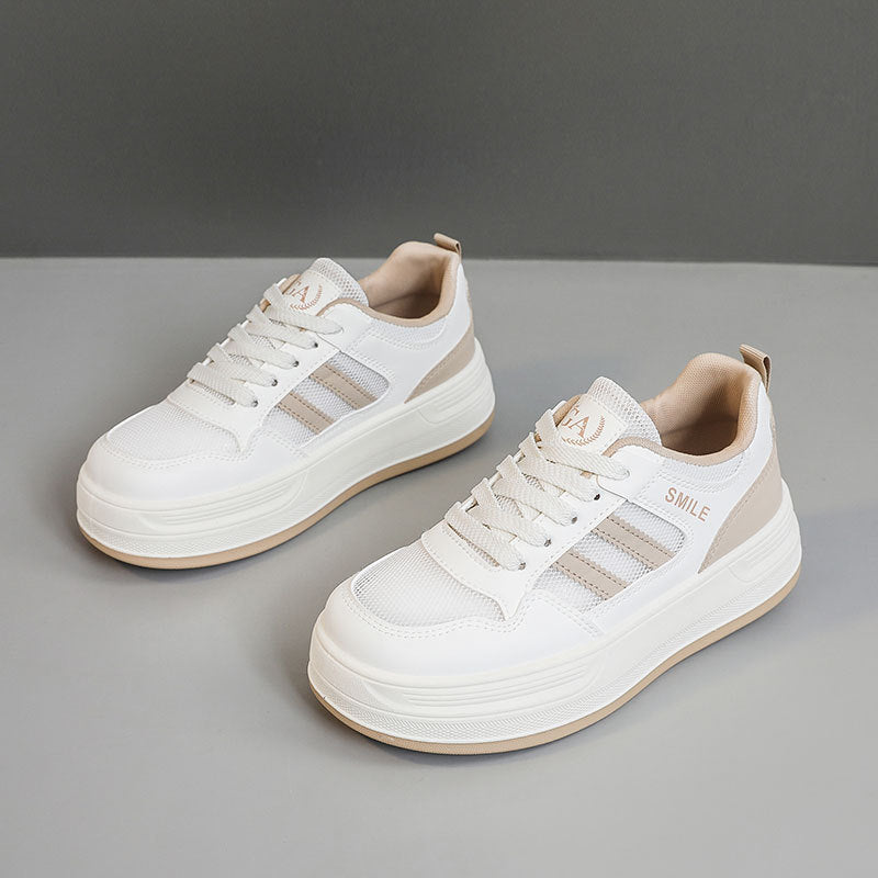 Damen trendige Plateausneaker mit atmungsaktiver Mesh-Oberfläche und dämpfender Sohle R&B