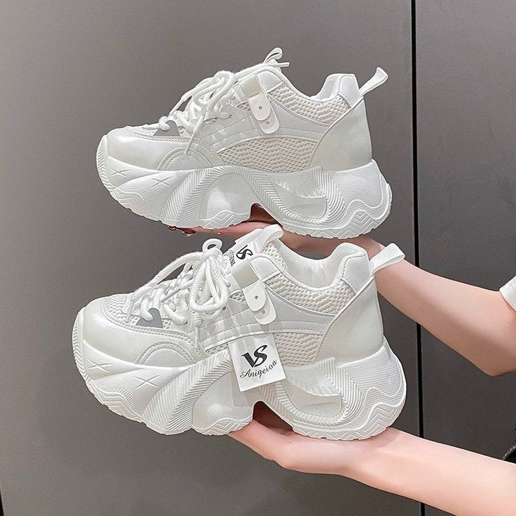 Damen Trendige Chunky Sneakers mit atmungsaktivem Mesh-Obermaterial und innovativem Sohlenprofil R&B