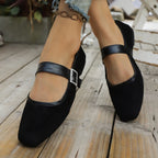 Damen Elegante und bequeme Ballerinas mit verstellbarem Riemen R&B