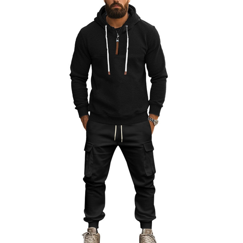 Herren Hoodie und Cargo Jogginghose Set R&B