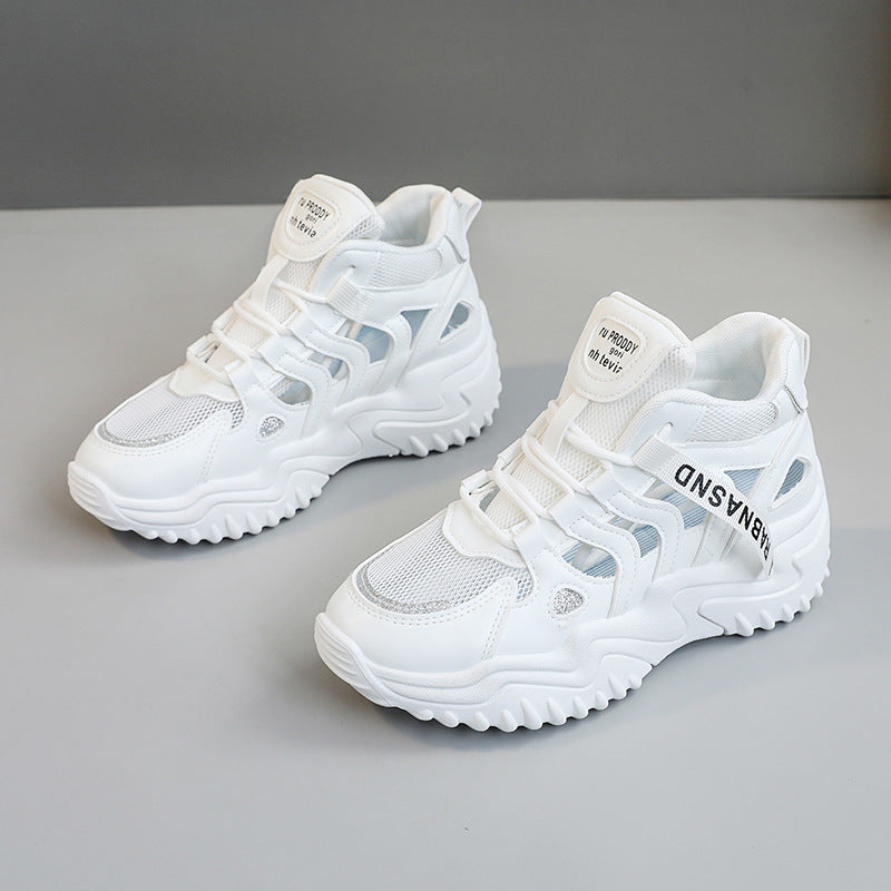 Damen Sportliche High-Top Sneakers mit atmungsaktiver Mesh-Konstruktion und dämpfender Sohle R&B