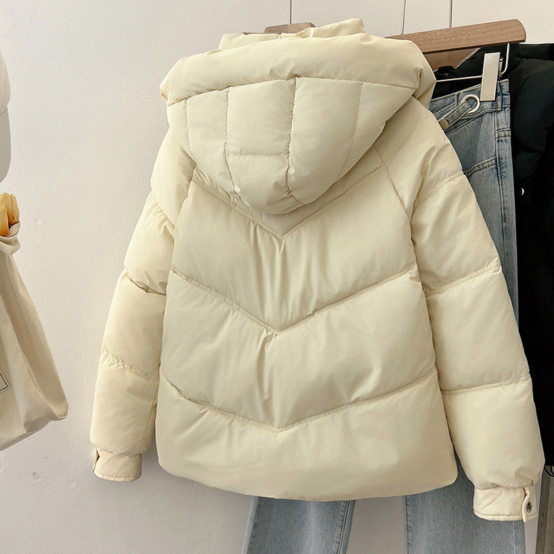 Damen modische pufferjacke mit hohem Kragen und praktischen Taschen R&B