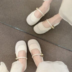 Damen elegante Ballerinas mit modischer Schnallenverzierung R&B