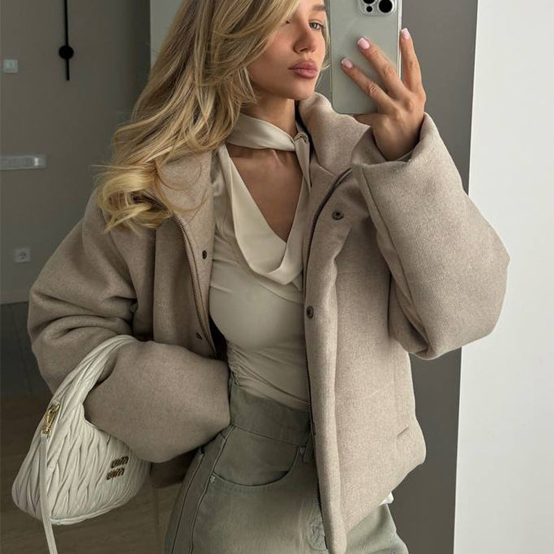 Damen kuschelige und warme Steppjacke R&B