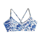 Damen Sport-Bikinioberteil mit floralen Mustern und verstellbaren Trägern R&B