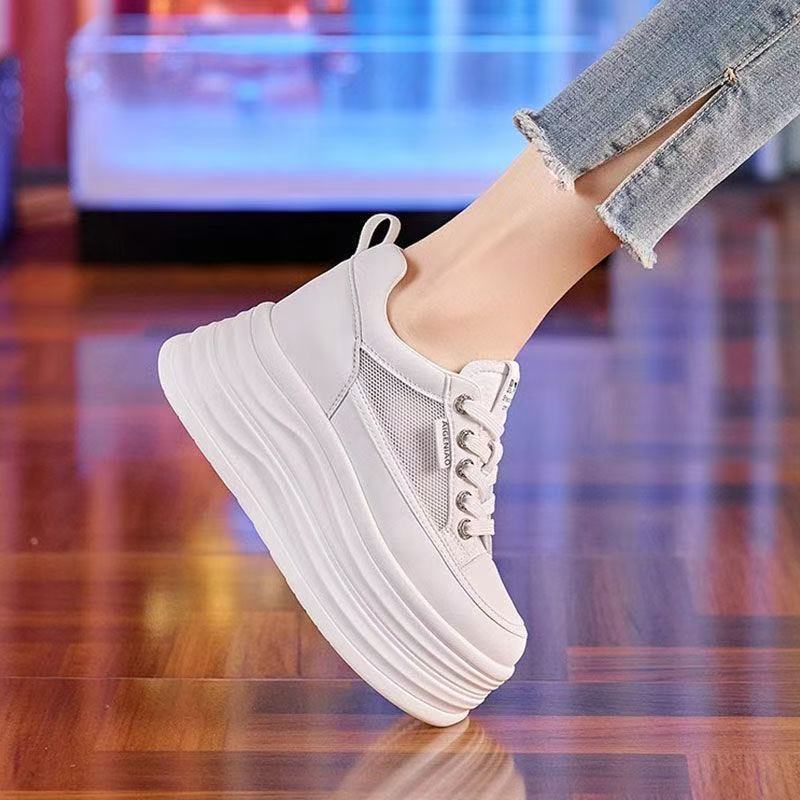Damen Sportliche Plateausneaker mit atmungsaktiver Obermaterialkombination R&B