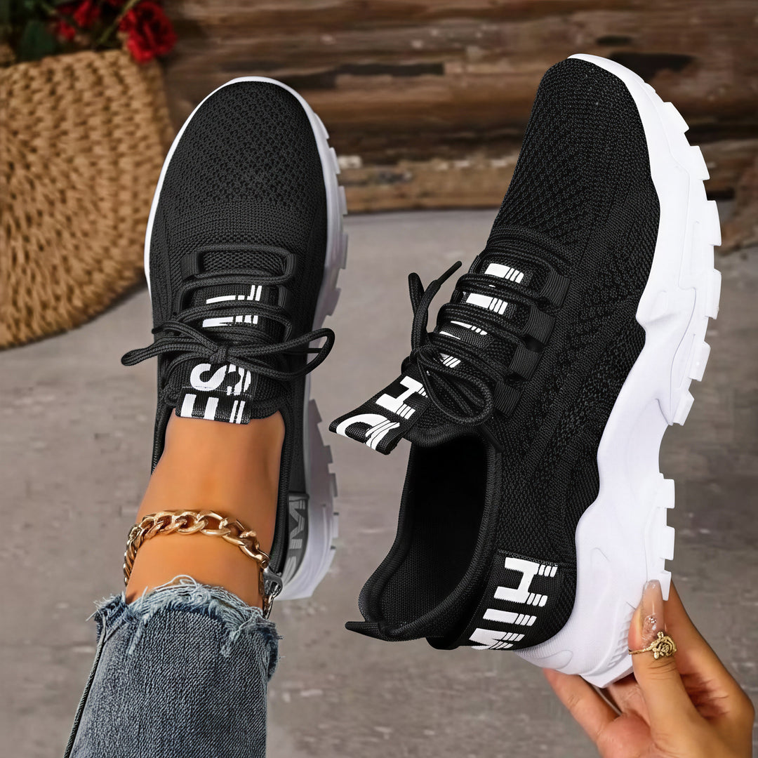 Damen Leichte und atmungsaktive Sport Sneakers mit elastischer Sohle R&B