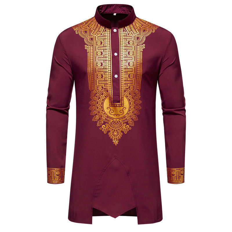 Herren elegante Tunika mit kunstvoller Stickerei und passender Hose R&B