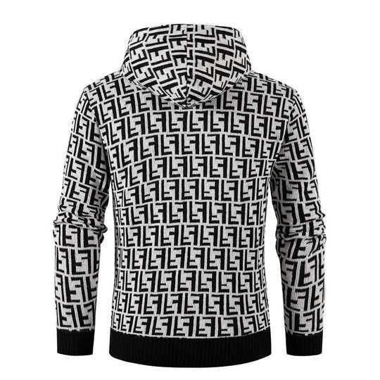 Herren Strickjacke mit modernem Zopfmuster und kuscheligem Innenfutter R&B