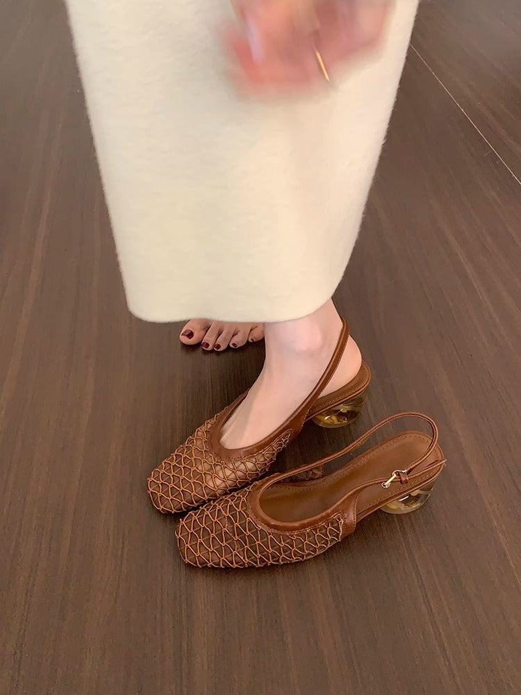 Damen Slingback-Pumps mit elegantem Netzdesign R&B