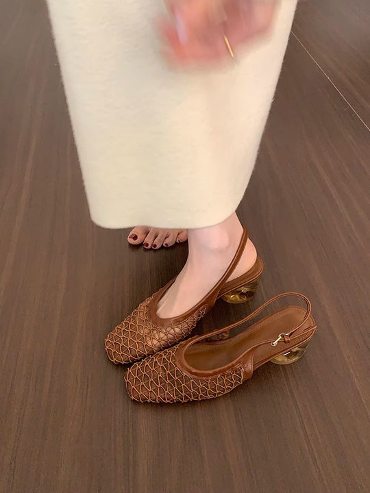 Damen Slingback-Pumps mit elegantem Netzdesign R&B