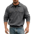 Herren lässiger Pullover mit praktischen Pattentaschen R&B