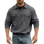 Herren lässiger Pullover mit praktischen Pattentaschen R&B