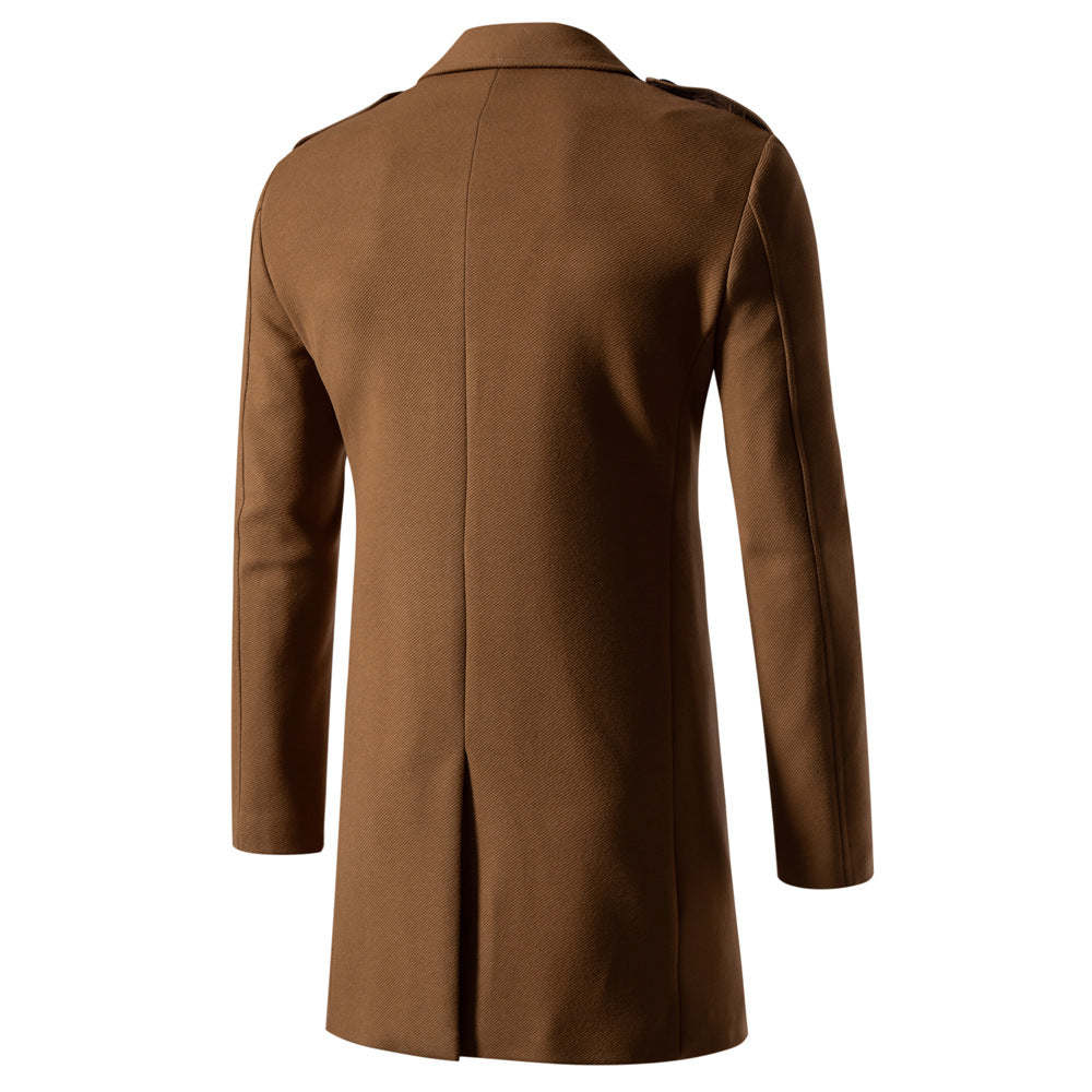 Herren klassischer Trenchcoat mit doppelter Knopfreihe und stylischen Details