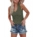 Damen Stricktanktop mit vielseitigem Lochmuster R&B