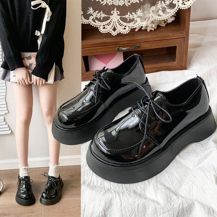 Damen bequeme Plateau-Schnürschuhe mit modischem Design R&B